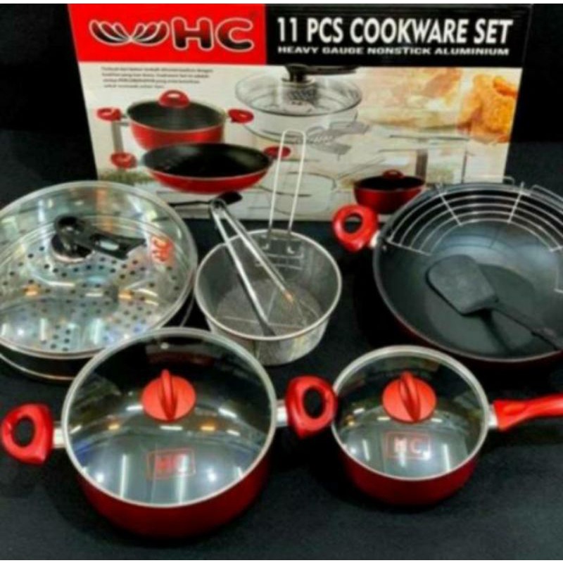 Panci , HC 11 PCS , Multifungsi, panci dutch oven, panci cookware