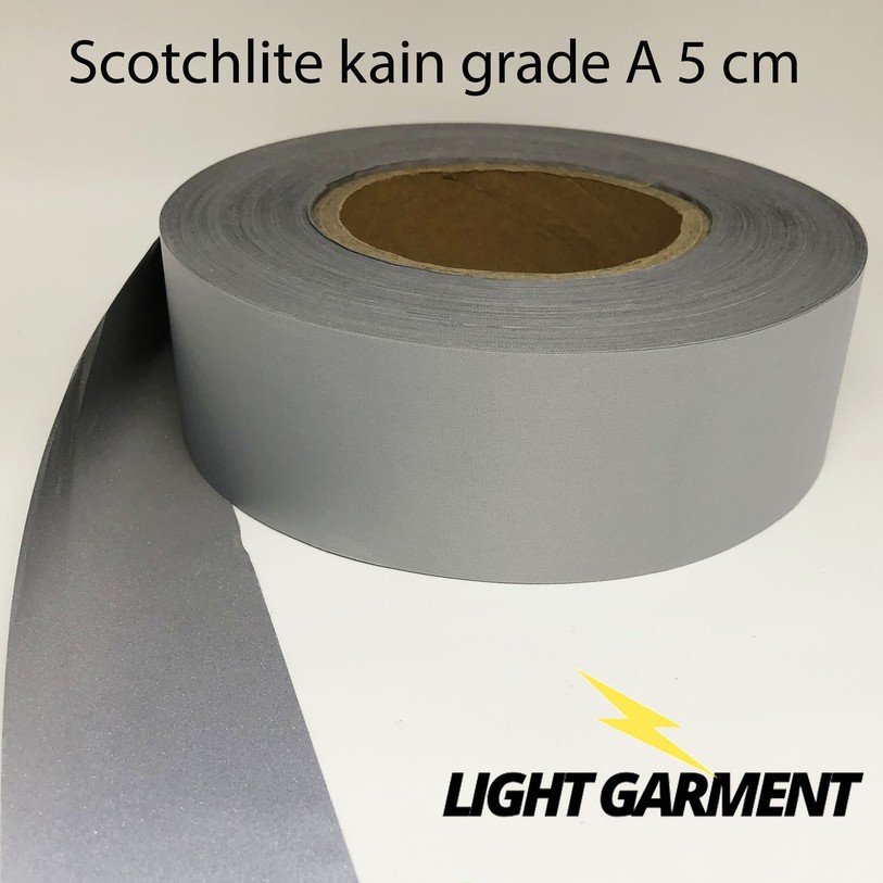 Scotchlite skotlet scotlight pita pemantul cahaya kain jahit Grade A 5 cm per roll