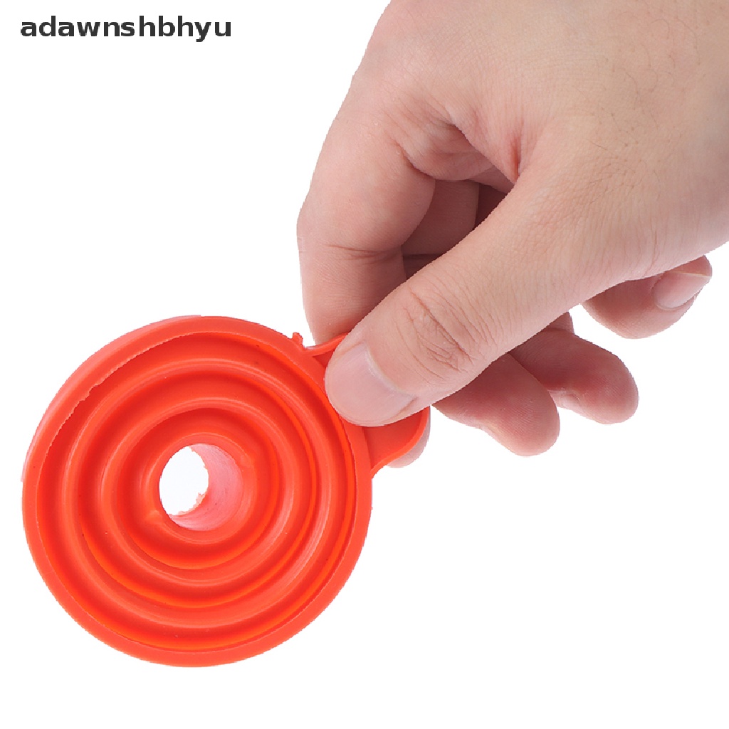 [adawnshbhyu] Collapsible Silicone Funnel Alat Transfer Isi Bensin Mobil Truk Motor.