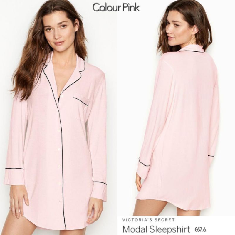 Victoria Secret Modal Sleepshirt Original / Piyama Dress wanita Victoria’s Secret terbaru Original