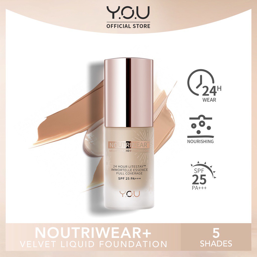 Y.O.U Noutriwear+ Velvet Liquid Foundation 20ml | YOU