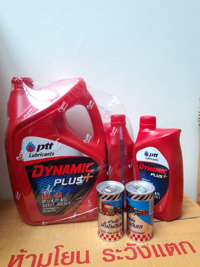 Paket 2 PTT DFC + 7L (5+1+1) Oli Diesel Commonrail Plus+ PTT 15W40 E7