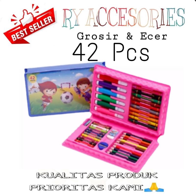 

RY - Crayon menggambar Art set Crayon 42 pcs Crayon anak Artset 42pcs alat lukis