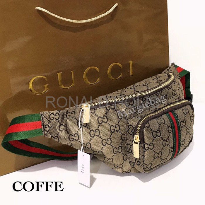 TERMURAH / WAIST BAG PRIA ORIGINAL IMPORT GUCCI WAISTBAG TAS PINGGANG IMPORT KAN