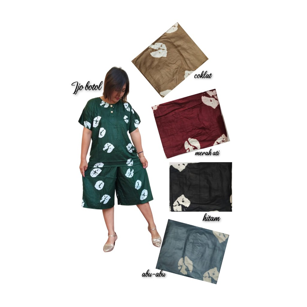 setelan batik wanita baju tidur pendek