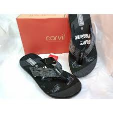 SANDAL CARVIL Carvil Raka Black Grey Size 38-44 / Sandal carvil jepit / Sandal Casual pria