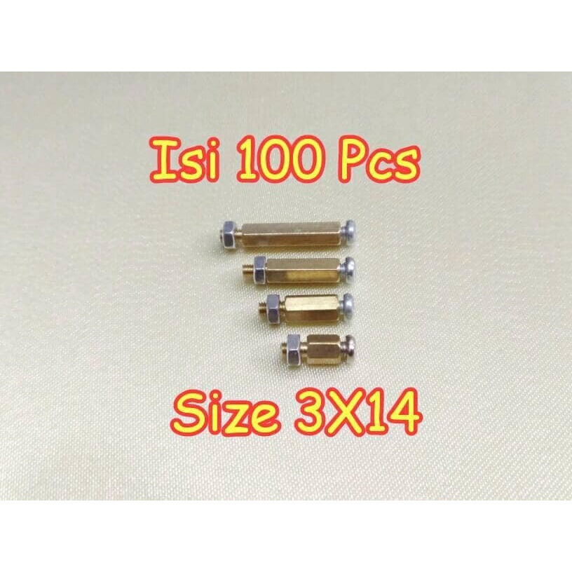 Spacer Spicer Spiser 3X14mm + Mur Baut Paket