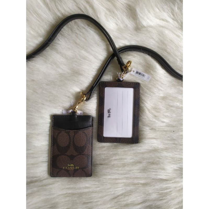 

Gantungan Name tag Coach ID Tag Lanyard Sign Brown Mahogany