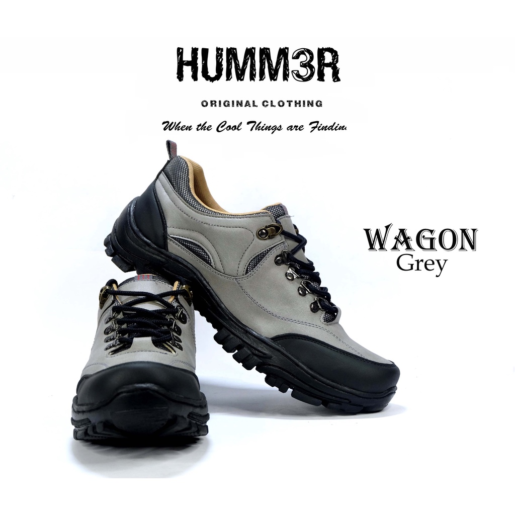 SEPATU BOOTS PENDEK PRIA HUMM3R WAGON ORIGINAL SEPATU GUNUNG HIKING OUTDOOR BIG SIZE