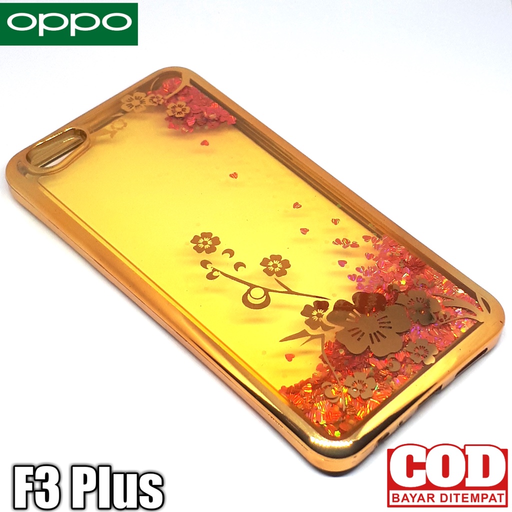 case water gliter shinning chroom for oppo f3 plus