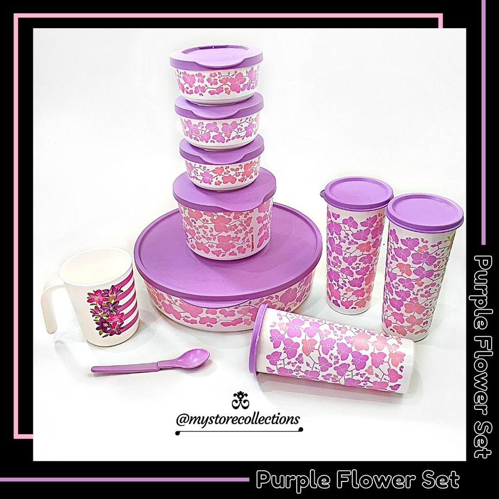 Purple Flower Giant Tumbler  ☆ Indo - Import ( Botol Minum Motif Bunga Purple Pink ) Tupwr●