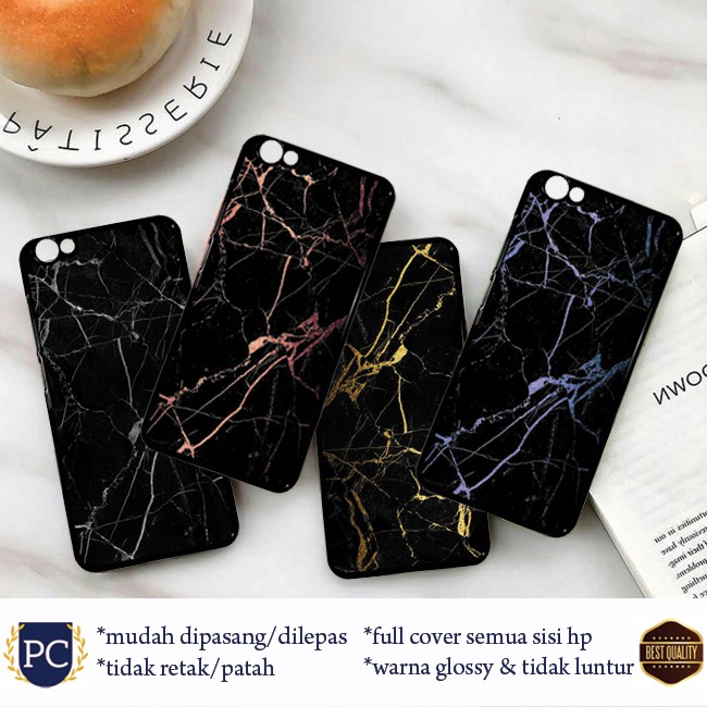 Paradise Case Premium All Type Oppo Vivo Samsung Xiaomi Dark Marble 029