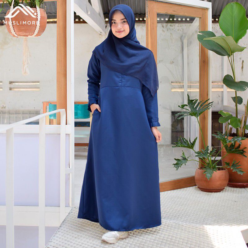 Gamis Original terbaru HITAM PUTIH polos/gamis wanita  PNS/GURU bisa cod