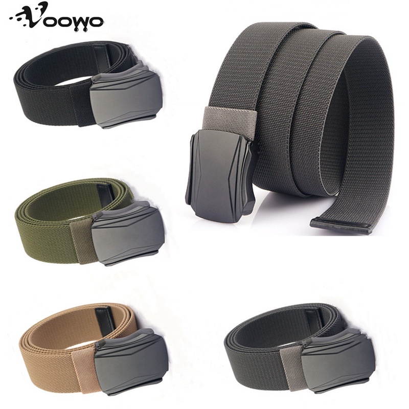 Voowo Ikat Pinggang Pria Canvas Premium Sabuk Pinggang Pria Gesper Pria