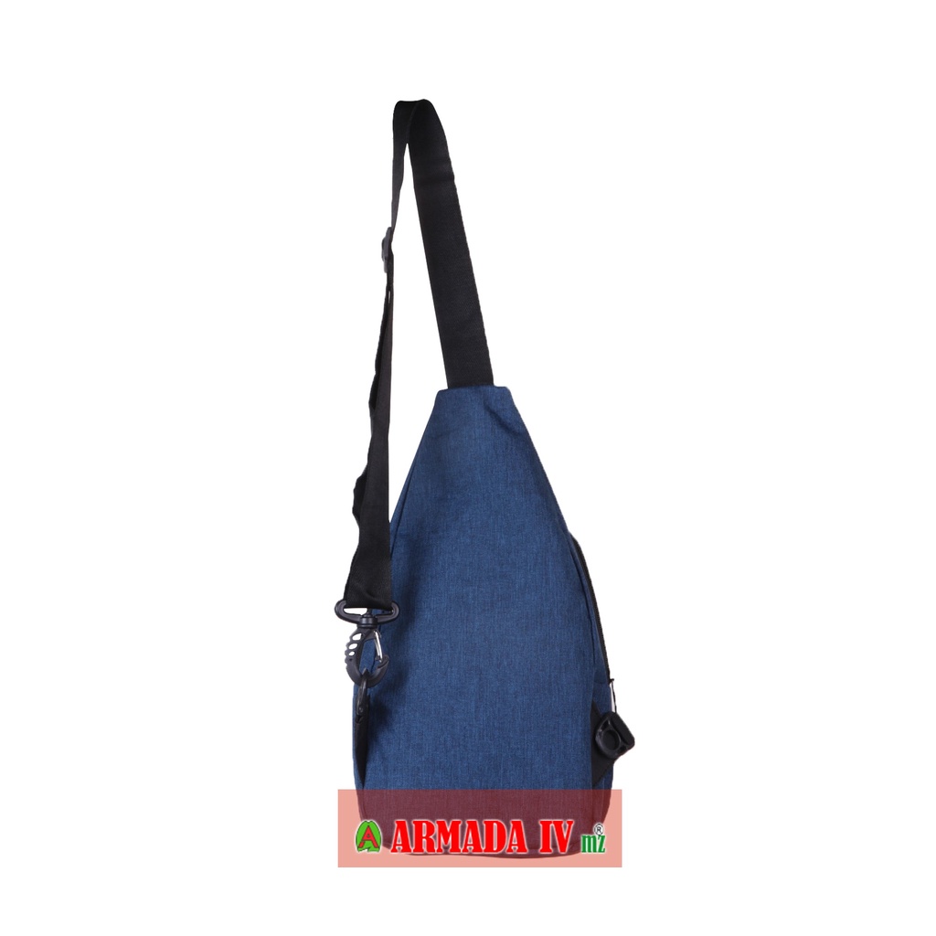 Tas Slempang Pria 60005 Quicker Biru Dongker Tas Slingbag