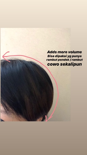 Poni volume / volumer clip / penambah volume / poni jepit poni palsu / sasakan