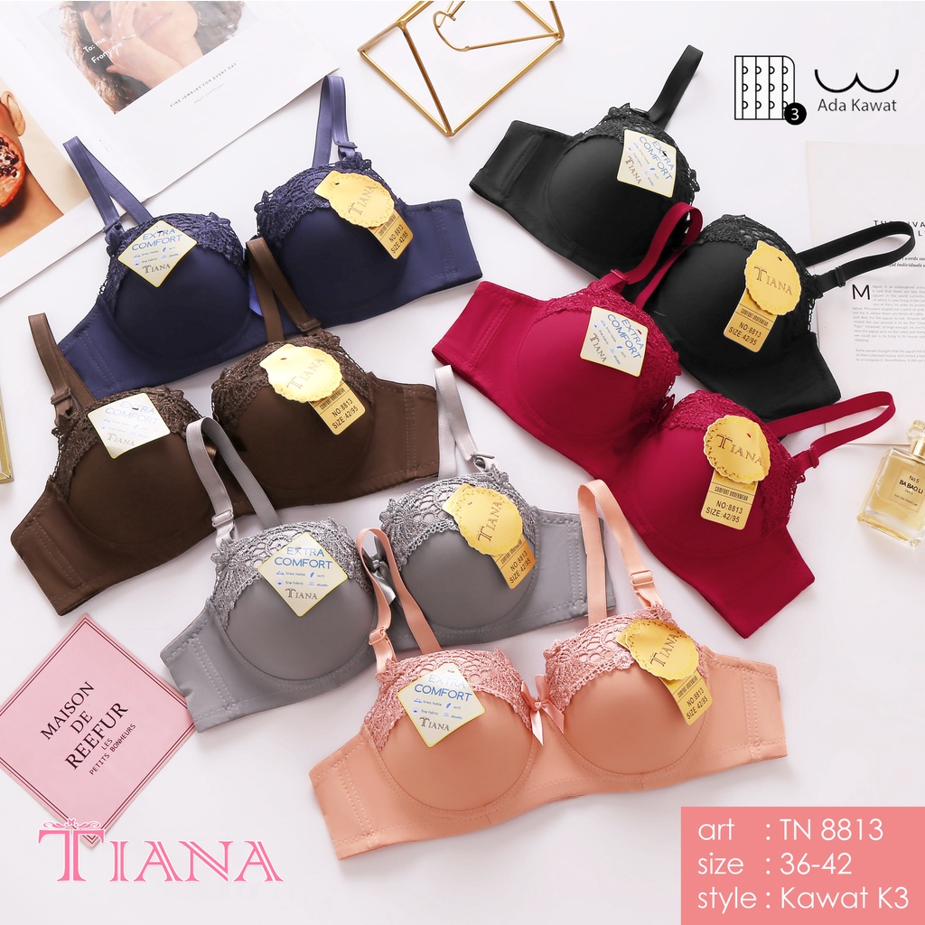 TIANA | Push Up Bra RENDA Kait 3 / Bra Kawat / art TN 8813