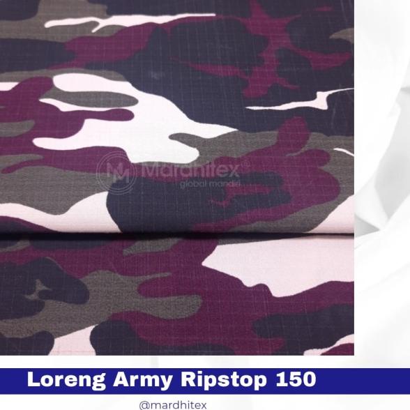 Kain Loreng Army Ripstop Twill per Meter