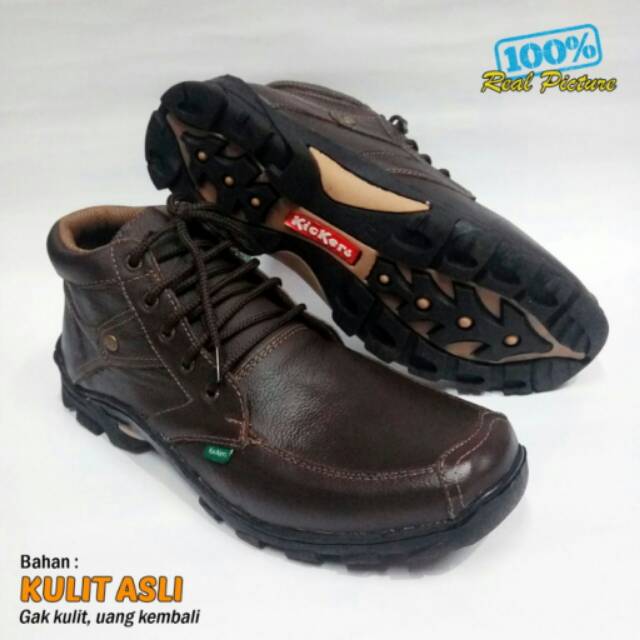 sepatu boots boot but pria kulit sapi asli