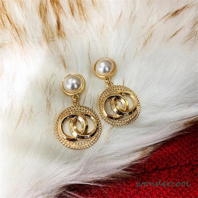 Anting-Anting Fashion Gaya Istana Anting-Anting Mutiara Anting-Anting Wanita Anting-Anting Kepribadian-Won