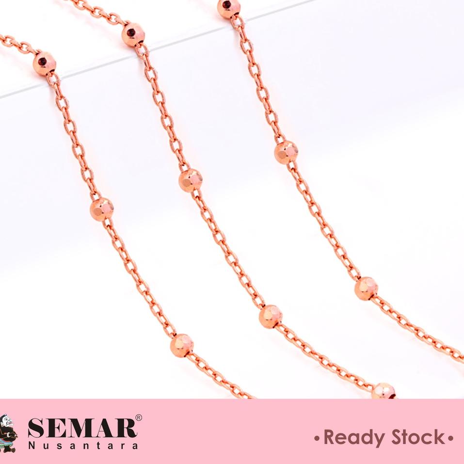 Model Baru.. Gelang Kaki Emas Mini Jedar Rose Gold 17K Semar Nusantara