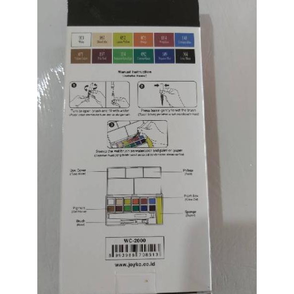 

Keluaran Terbaru!>ick-767 12 Warna Watercolor (Cat Air) WC-2000 JOYKO