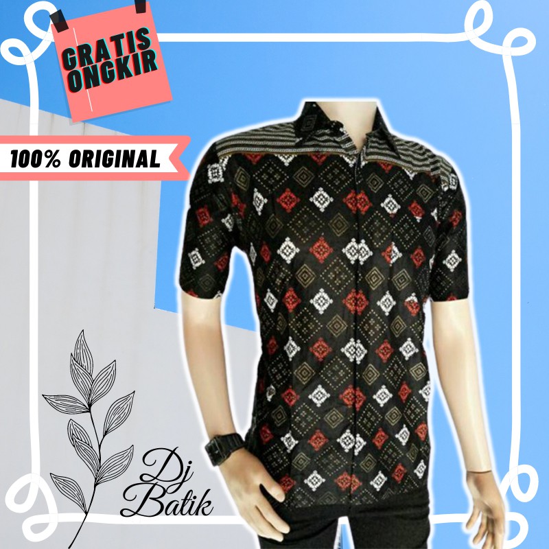 Kemeja Batik pekalongan pria BP001 BAJU BATIK Batik Original 100% terjamin batik tangan pendek