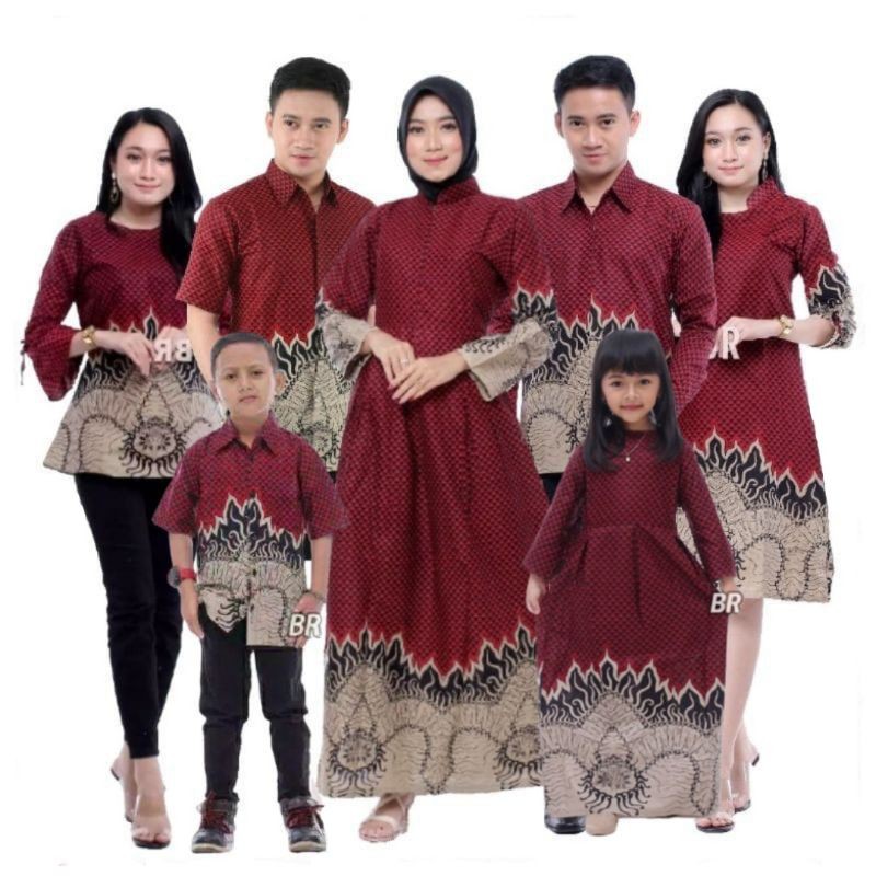 Batik couple keluarga modern couple batik keluarga gamis jumbo termurah di shopee Baju batik keluarga mowo