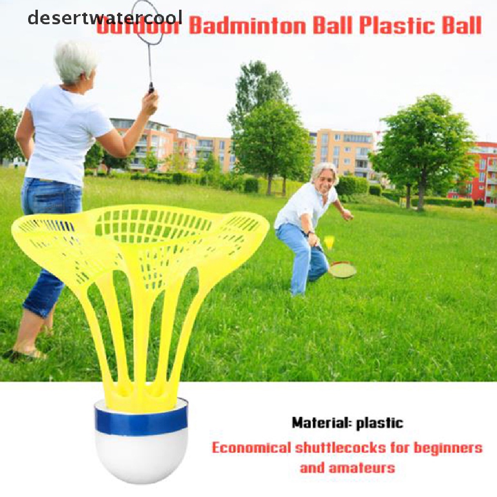 Deid 3pcs / Pak Shuttlecock / Shuttlecock Bahan Plastik + Nilon Stabil Tahan Lama Untuk Outdoor / Martijn