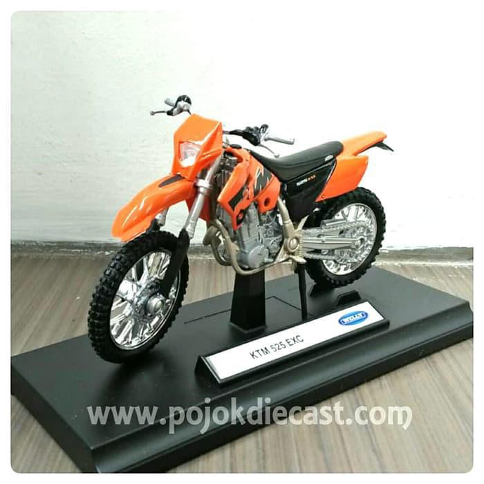 Miniatur TRAIL KTM 525 EXC Diecast Motor Welly 1/18