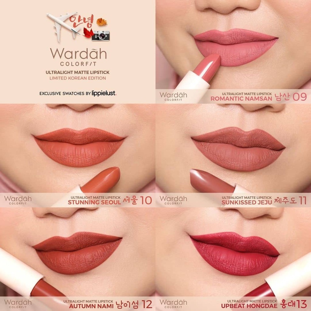 Wardah Colorfit Ultralight Matte Lipstick - Korean Edition 3.6g