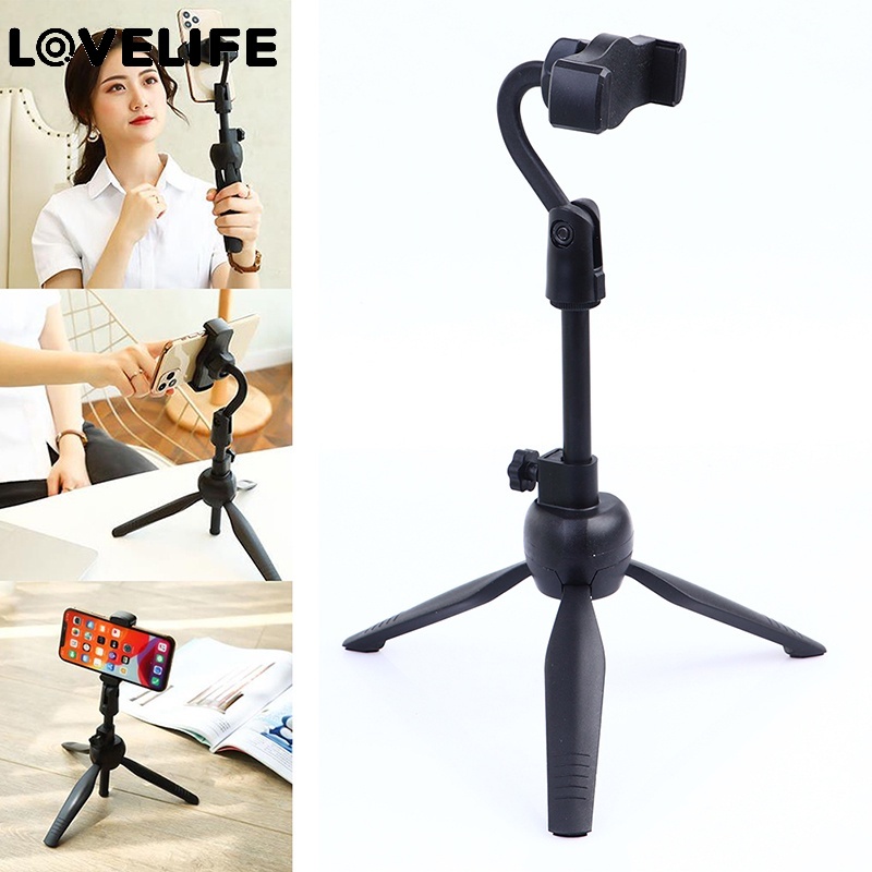 Braket Tripod Stand Holder Handphone Universal Rotasi Putar