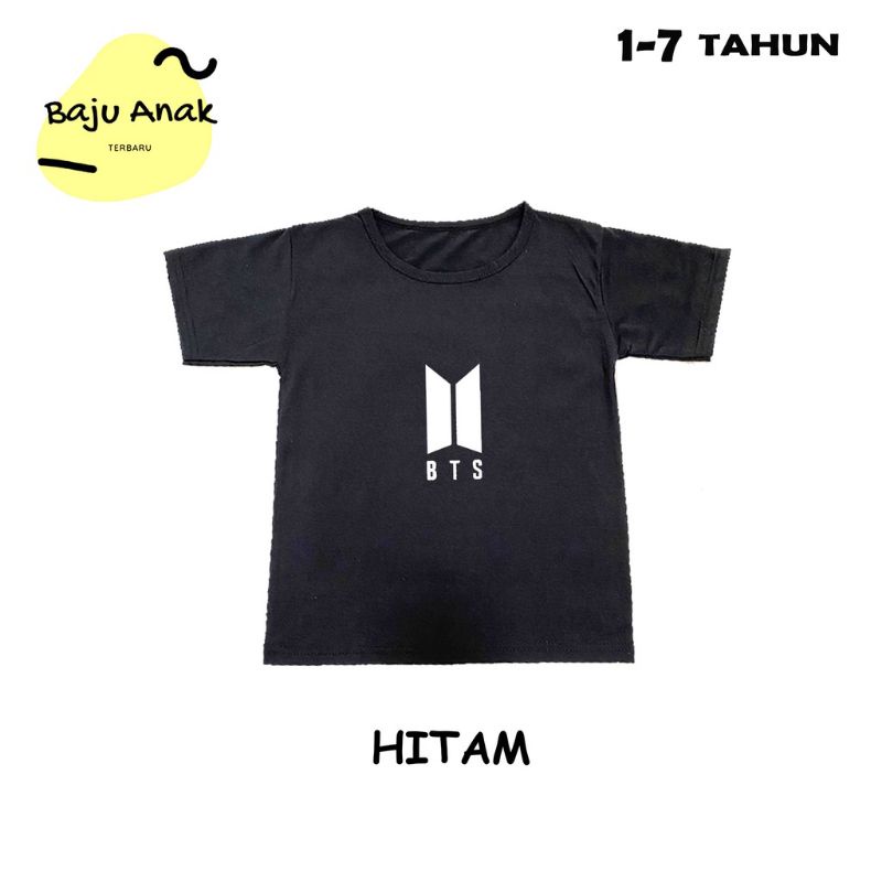 BAJU ANAK BTS CEWEK COWOK KAOS KATUN ANAK S M L XL PILIH WARNA