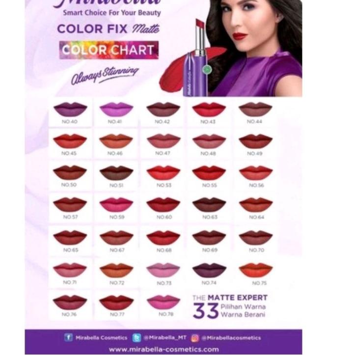 ☟ MIRABELLA COLORFIX LIPSTICK MATTE ◌