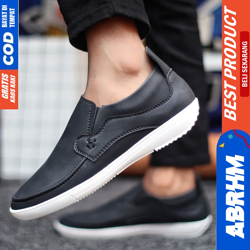 Abrhm Drosan - Sepatu Slip On Pria Casual