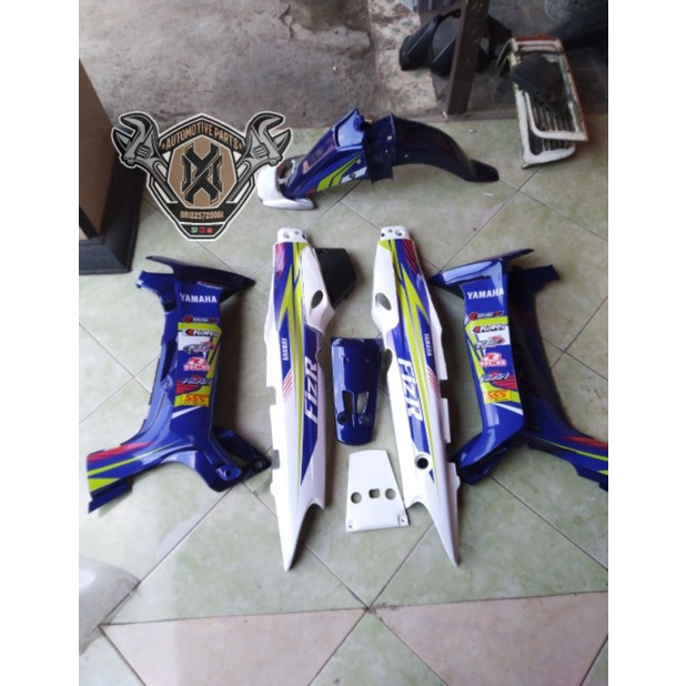 COVER BODY FULL SET HALUS YAMAHA F1ZR F1Z R FIZ R FIZ R SPECIAL REQUEST DECAL BIRU PUTIH