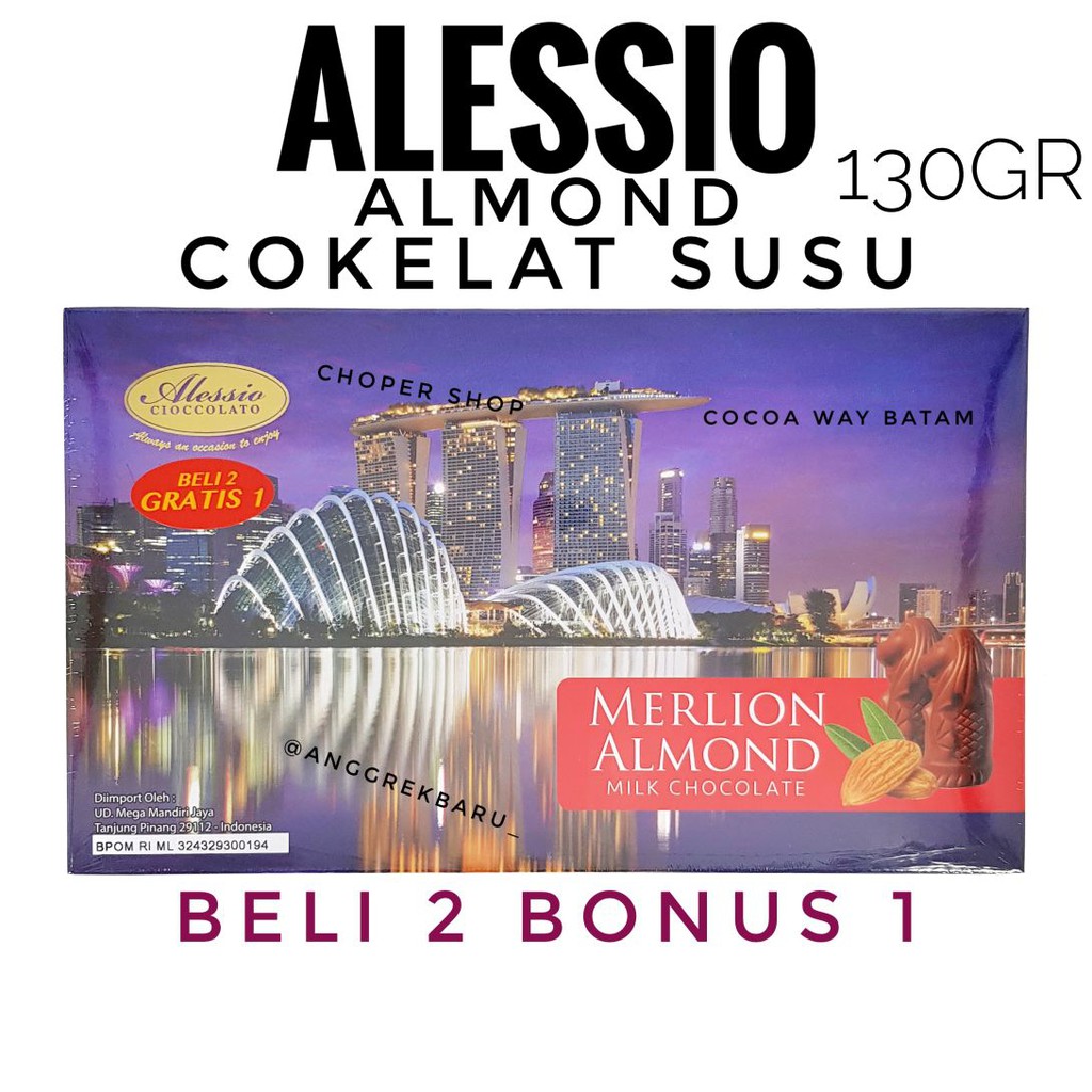 

Cokelat Alessio Merlion Singapore 130gr