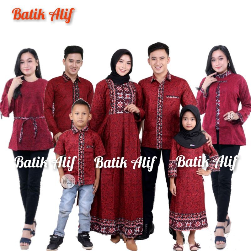 Batik Couple Keluarga Maura Couple Sania Ruffle Ori Ndoro Jowi Dnt Termurah