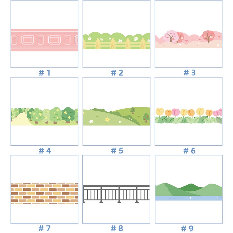 Tape / Selotip Washi 3 Meter Motif Kartun Untuk Dekorasi Jurnal / Pelajar