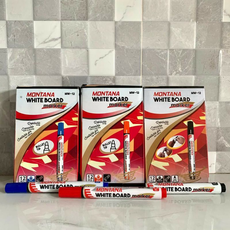 

1 Pcs Spidol Whiteboard Marker Montana (Merah Biru Hitam)