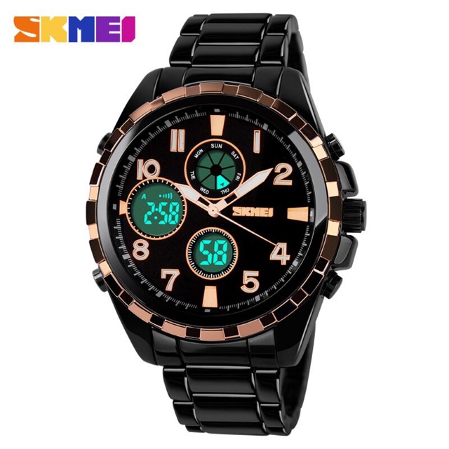 SKMEI Jam Tangan Analog Digital Pria Golden