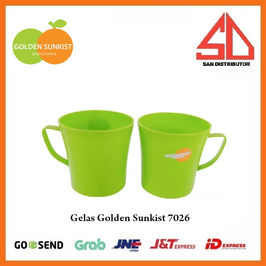 GELAS ES TEH / MUG CANGKIR MINUM GOLDEN SUNKIST MOK-7026 GOLDEN SUNKIST