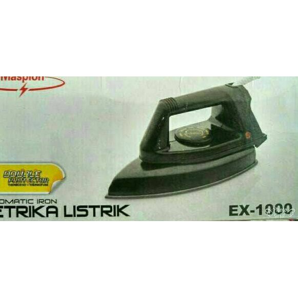 Maspion Setrika Ex 1000 Ex1000 Strika Gosokan Hitam Shopee Indonesia