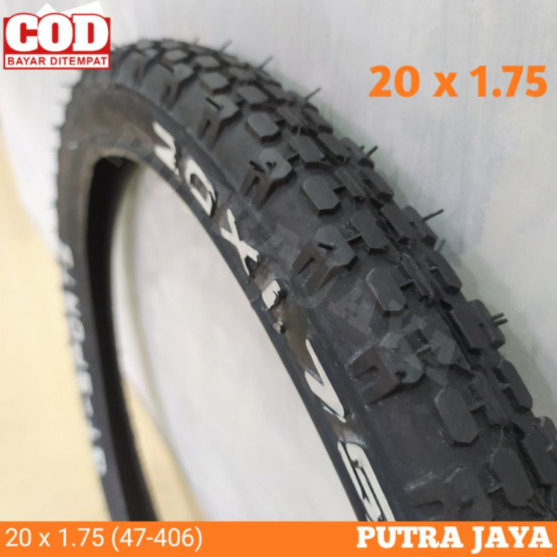 Ban Luar Sepeda 20 x 1 75 / 20 x 1.75 Lucky Stone Ban Luar Sepeda Ukuran 20 Mini anak Lipat BMX Mura