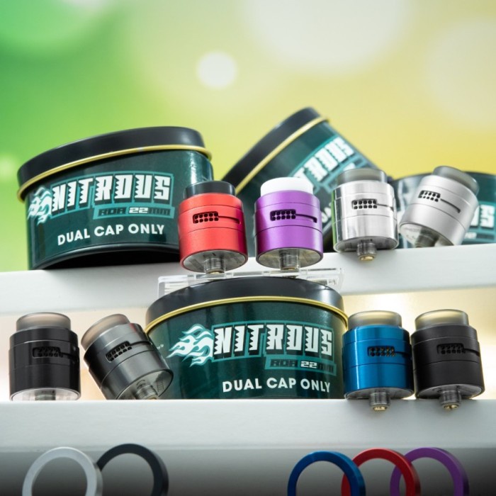 NITROUS RDA DUAL CAP ONLY NITROUS 22MM ORI by DAMN VAPE X KOKO SARANG