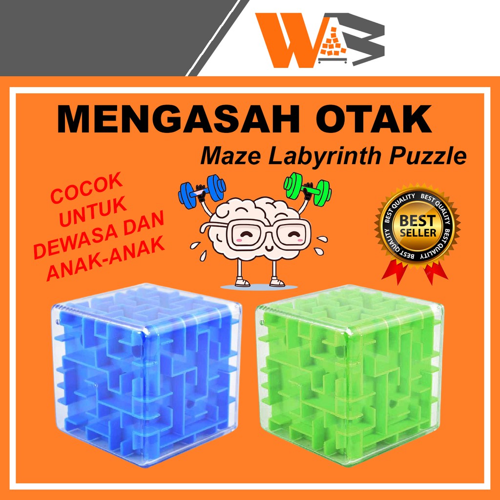 COD Mainan Edukasi Anak Permainan Edukatif Anak Asah Otak Puzzle Cube Maze Labirin C24