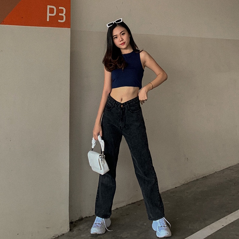 ADA - Tank Top Jelly  Basic Stretch Comfy (HANYA DI SHOPEE)-1