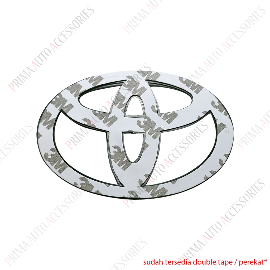 Emblem Mobil Logo TOYOTA HITAM DOFF 12 CM