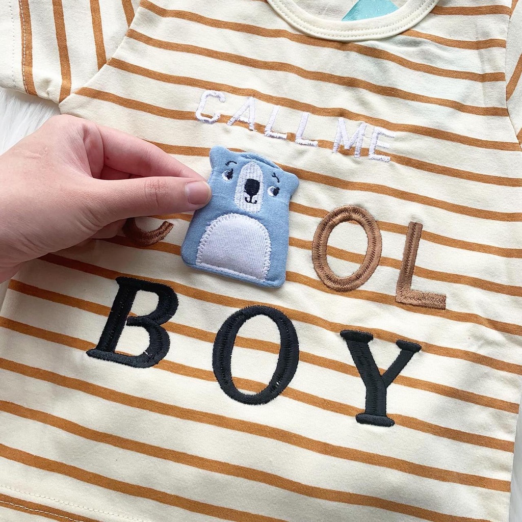 setelan anak laki laki kaos rumah adem set shirt 1-7 tahun COOL BOY short pants set