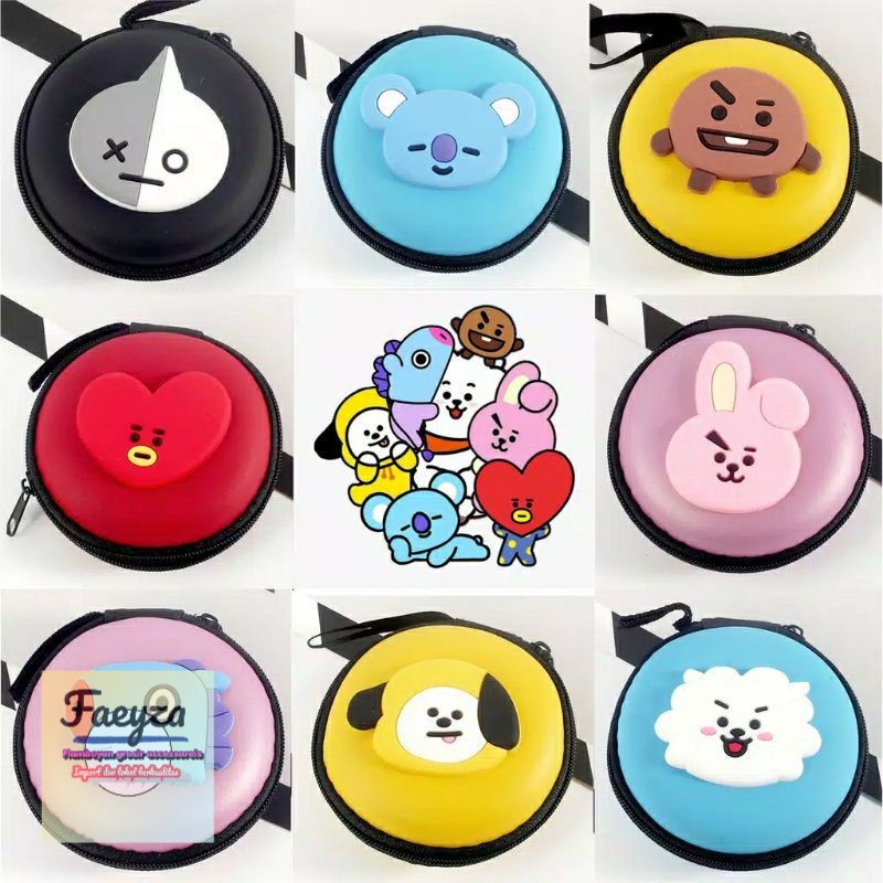 isi 6 pcs DOMPET KOIN BT21 BTS